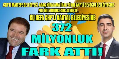 Maltepe belediyesinden müthiş bir ihale fark rekoru daha! Kartal belediyesine 372 milyon fark attı...