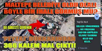 Bir ihalede peyzaj dükkanından Maltepe belediyesine 366 çeşit ve binlerce malzeme çıktı! Neler yok... Neler...