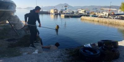 Sakin şehir Köyceğiz'de dalgıçlarla göl dip temizliği yapıldı