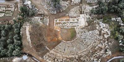 Lagina ve Stratonikeia antik kentleri sonbaharda dron ile görüntülendi