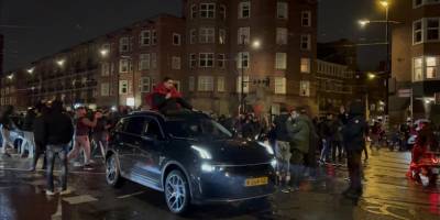 Hollanda'da milli takımlarının Dünya Kupası çeyrek finaline çıkmasını kutlayan Faslılara müdahale