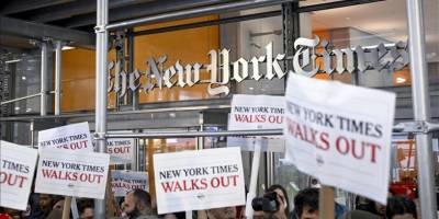 ABD'de New York Times gazetesi çalışanlarından 24 saatlik iş bırakma eylemi