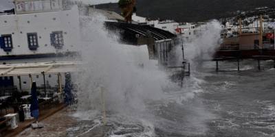 Bodrum'da kuvvetli rüzgar etkili oldu