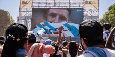 Arjantin halkı Milli Takımlarının Dünya Kupası şampiyonluğunu kutluyor