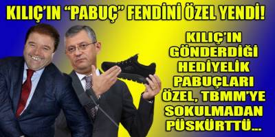 CHP'li Maltepe belediye başkanı Kılıç'ın CHP'li vekillere 'yılbaşı hediyesi' gönderdiği pabuçlar, vekil Özel tarafından püskürtüldü!