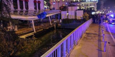 Beşiktaş'ta deniz kenarındaki restoranın balkonu çöktü, 4 kişi yaralandı