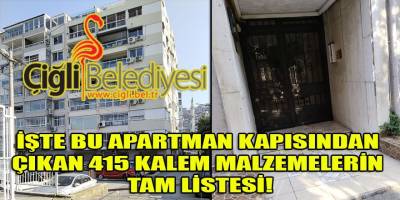 İşte Çiğli belediyesinin 8.6 milyona satın aldığı 415 kalem malzemenin tam listesi!