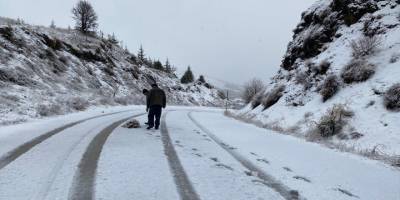 İzmir Bozdağ, beyaza büründü