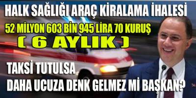 Yılın ilk bomba 21B'den ihalesi  Beylikdüzü belediyesinden geldi! 6 Aylık halk salığı aracı kirasına 52 milyon...