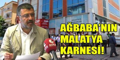 CHP Malatya MV Veli Ağbaba'nın Malatya'daki karnesi!