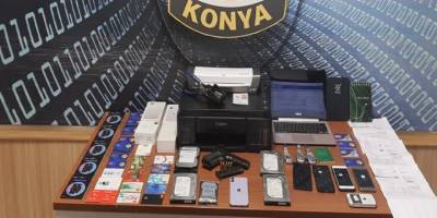 Konya merkezli 20 ildeki dolandırıcılık operasyonunda yakalanan 13 zanlıdan 10'u tutuklandı