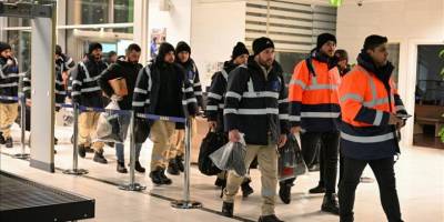 Somalı madenciler, arama kurtarma çalışmalarına katılmak için THY uçağıyla Osmaniye'ye hareket etti
