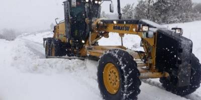 Manisa'da karla mücadele