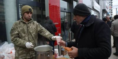 Deprem bölgesinde hava sıcaklıkları 0 derece etrafında
