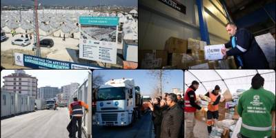 Belediyelerden deprem bölgesine destekler