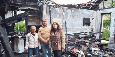 Kusurlu şömine yangını 20 yıllık emeği kül etti