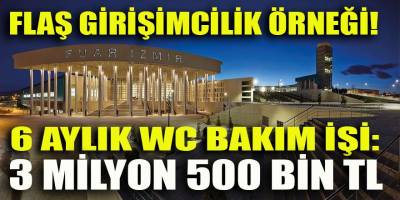 Fuar İzmir WC'lerinin 6 aylık bakım ihalesi 3.5 milyondan gitti!