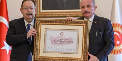 Cumhurbaşkanı Erdoğan'ın mazbatası Meclis'te