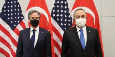 Çavuşoğlu ile ABD Dışişleri Bakanı Blinken, Brüksel'de bir araya geldi