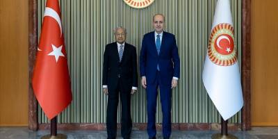 TBMM Başkanı Kurtulmuş, eski Malezya Başbakanı Muhammed'i kabul etti