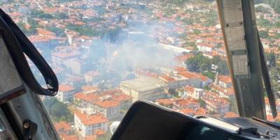 Muğla'da fırında çıkan ve 4 iş yerine zarar veren yangın söndürüldü