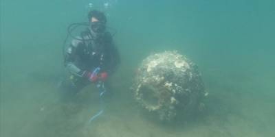 Bozcaada açıklarında bulunan mayın imha edildi