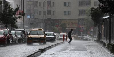 Erzurum'da sağanak etkili oldu