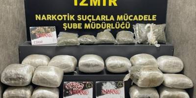 İzmir'de yaklaşık 20 kilo uyuşturucu ele geçirildi, bir şüpheli tutuklandı