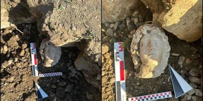 Düzce'de antik kentte bulunan Büyük İskender'e ait heykel başı arkeologları heyecanlandırdı