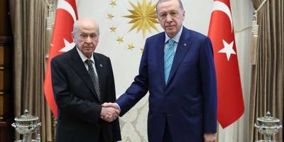 Cumhurbaşkanı Erdoğan, MHP Genel Başkanı Bahçeli ile bir araya geldi