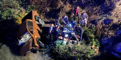 Bolu'da dereye düşen pikapta bulunan 1 kişi öldü, 3 kişi yaralandı