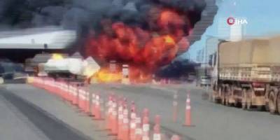 Deodorant yüklü kamyon patladı: 4 ölü, 8 yaralı