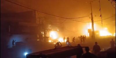 İsrail, Gazze'de Nuseyrat Mülteci Kampı'ndaki çarşıyı bombaladı