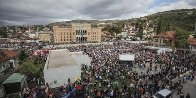 Bosna Hersek'te, İsrail'in Gazze'ye yönelik saldırıları protesto edildi