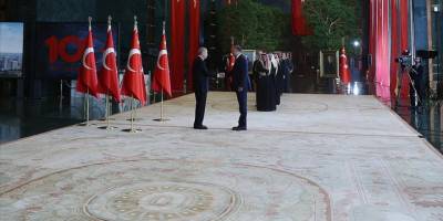 Cumhurbaşkanı Erdoğan, 29 Ekim Cumhuriyet Bayramı tebriklerini kabul etti