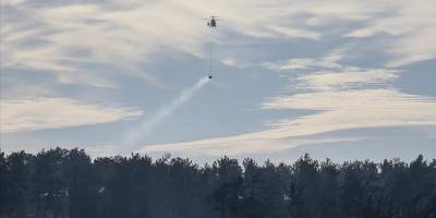 Çanakkale'de çıkan orman yangınında soğutma çalışmaları devam ediyor