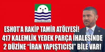 En "baba" araç tamir atölyesi Foça belediyesinde! ESHOT'un, İZBETON'un atölyeleri bu kadar yedek parça zengini değildir...