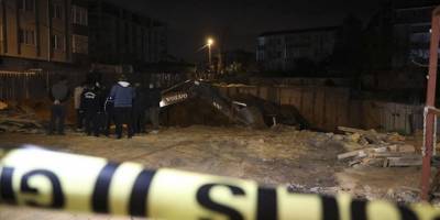 Üsküdar'da inşaat alanındaki toprak kayması nedeniyle bir bina boşaltıldı