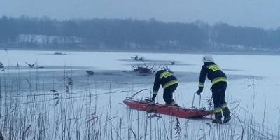 Polonya'da avcılardan kaçan geyik sürüsü göle düştü