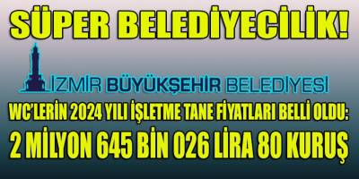 İzBB'nin 2024 yılı 46 adet WC işletme ihalesi 121 milyona sonuçlandı!