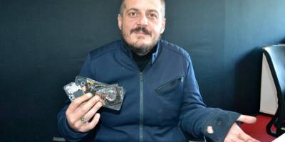 Muğla'da cep telefonu bataryasının patlama anı kameraya yansıdı