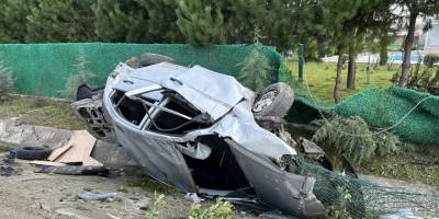 Sinop'ta takla atan otomobildeki 1 kişi öldü, 2 kişi yaralandı