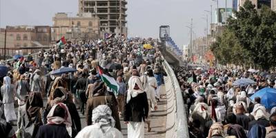Yemen'de binlerce kişi, Gazze'ye destek için gösteri düzenledi