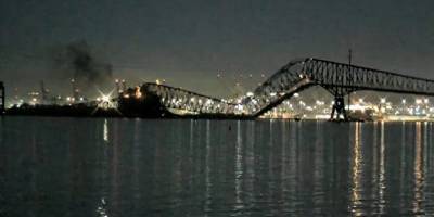 ABD'nin Maryland eyaletindeki Francis Scott Key Köprüsü, gemi çarpması sonucu çöktü