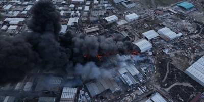 Ankara Hurdacılar Sanayi Sitesi'ndeki yangın bölgesinde oturanlara maske uyarısı