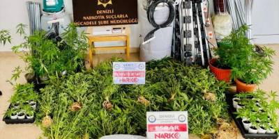 Denizli'de evde uyuşturucu ürettiği iddia edilen kişi tutuklandı