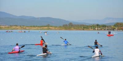 Muğla'da düzenlenen kano yarışları sona erdi