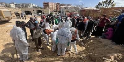 İsrail'in çekildiği Han Yunus'ta bulunan toplu mezarlar görenleri dehşete düşürüyor