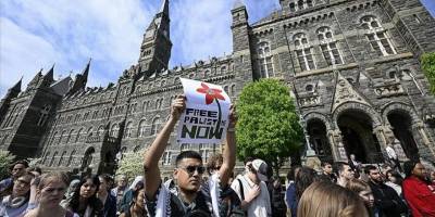 ABD'deki Gazze gösterilerine George Washington ve Georgetown üniversiteleri de katıldı