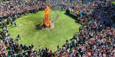 Edirne'de "Kakava ateşi" yakıldı
